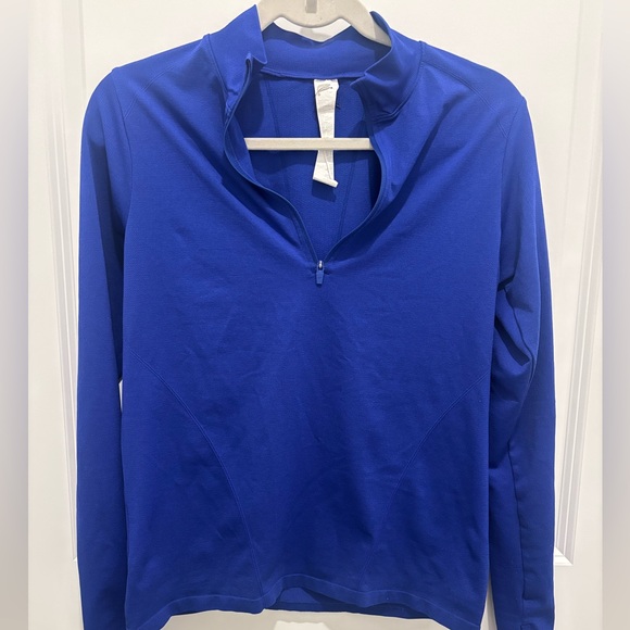 Fabletics Tops - Fabletics Blue Half Zip Athletic Pullover Top Medium Activewear